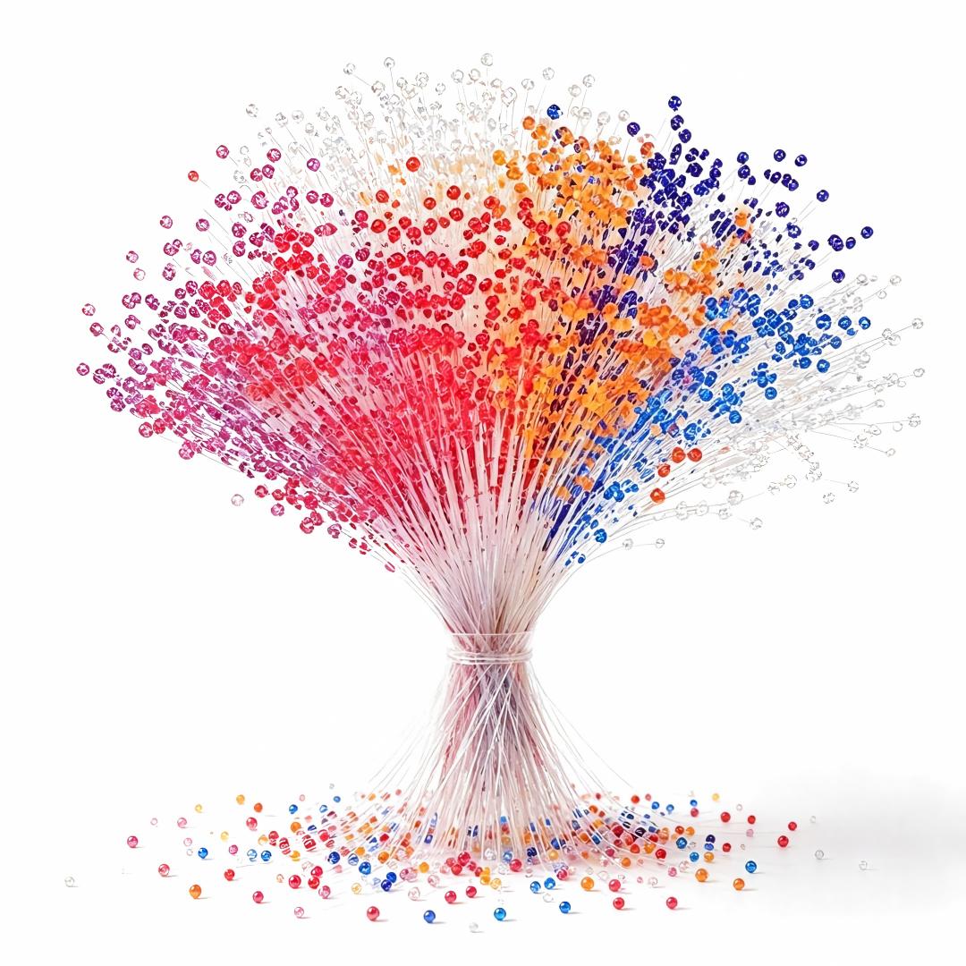 Centerpiece Stick - 100PC 4mm x 24cm Spurting White