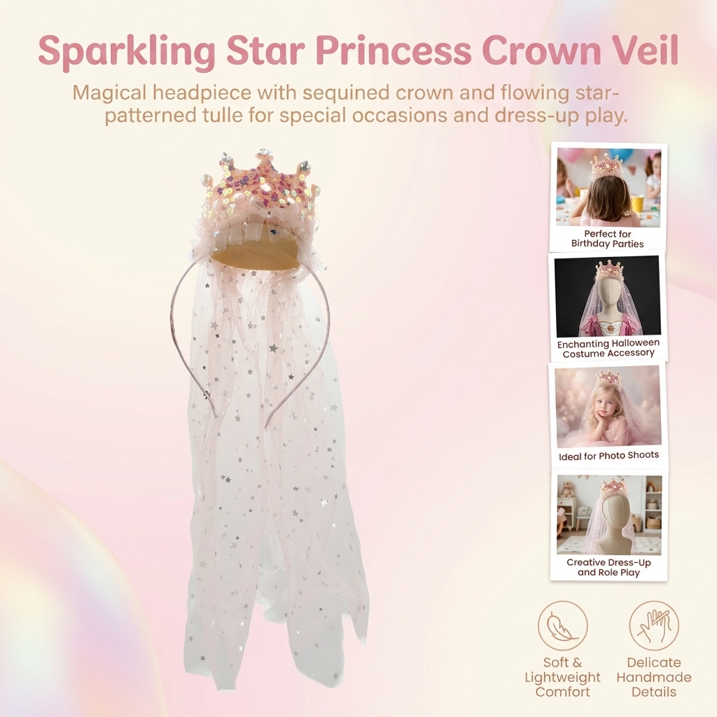 Princess Crown Veil Headbands  - Glitter Tablecloth review and price