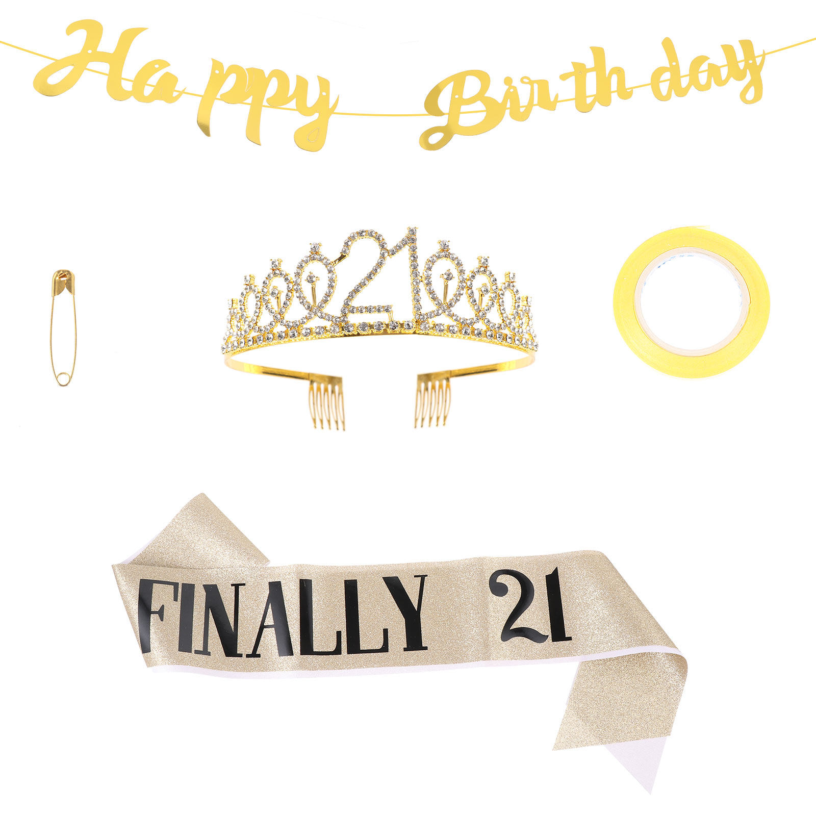 1Set Birthday Crown Glitter Ba - Birthday Sash Glitter review and price
