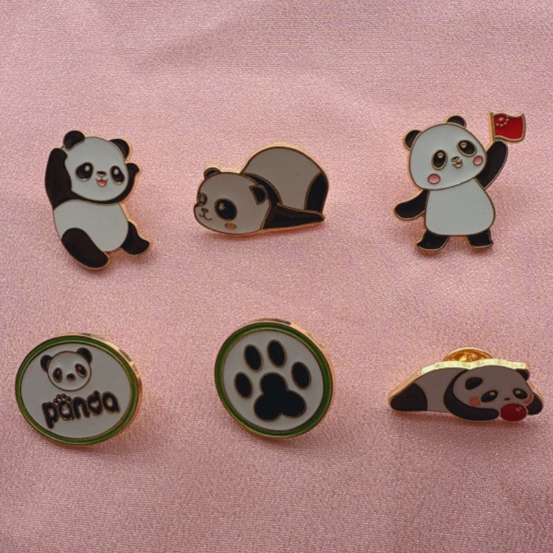 6pcs Cartoon China Panda Badge - Supply Event review and price