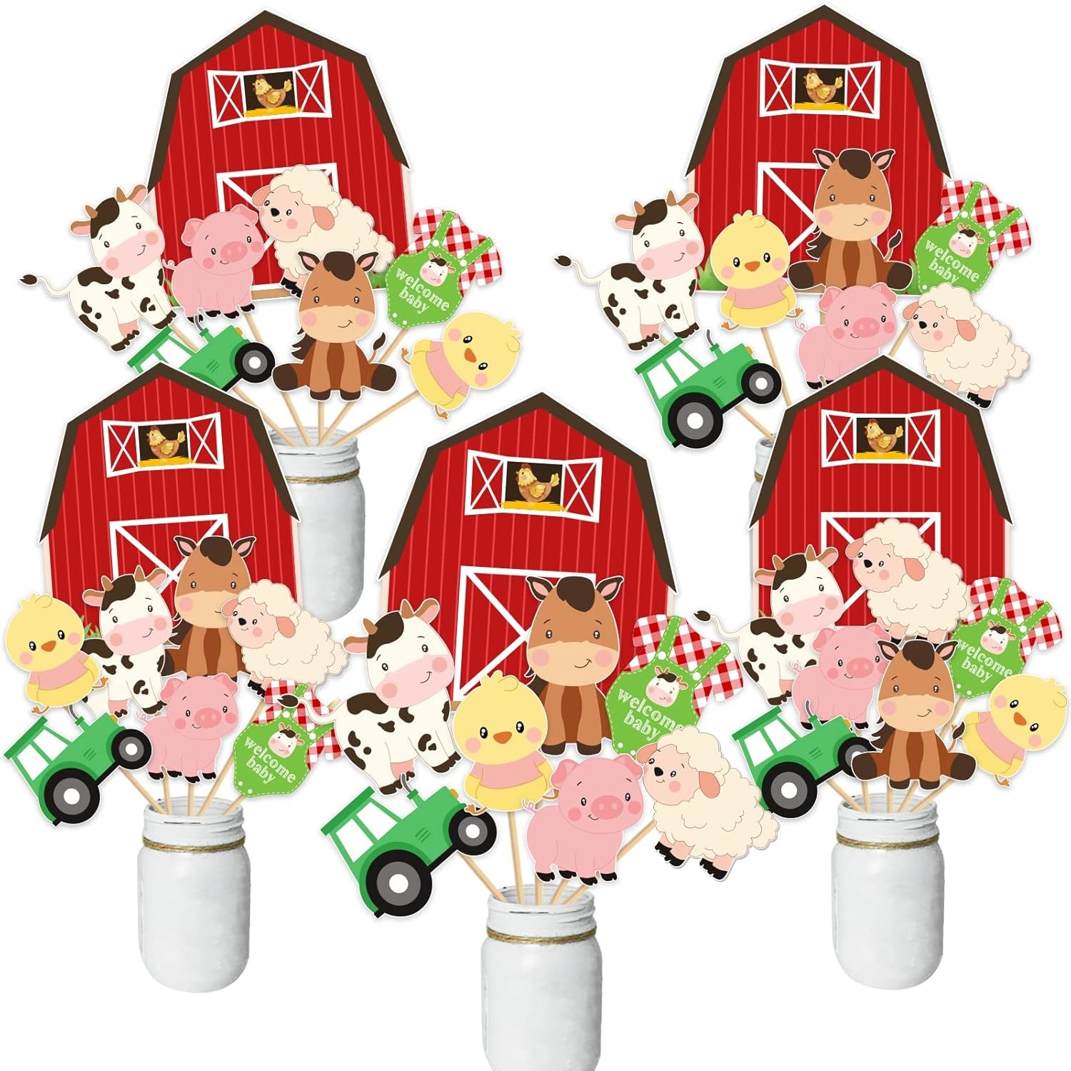 Farm Animal Baby Shower Center - Centerpiece Stick review and price