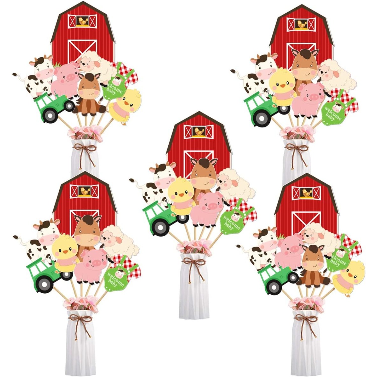 Farm Animal Baby Shower Center - Centerpiece Stick review and price