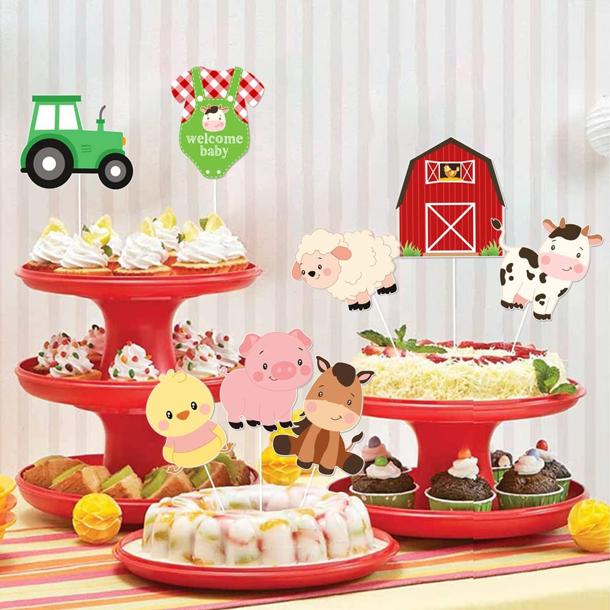 Farm Animal Baby Shower Center - Centerpiece Stick review and price