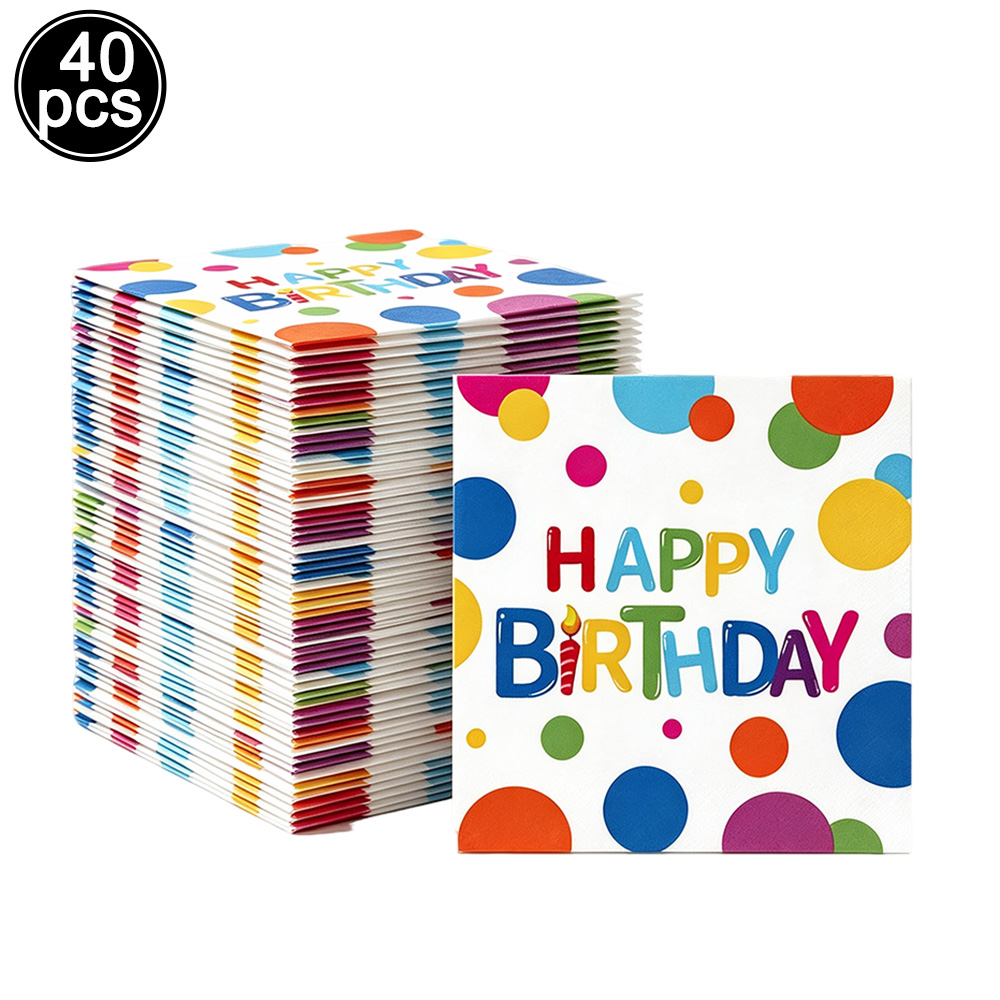 Colorful Polka Dot Happy Birth - Paper Straw Color review and price