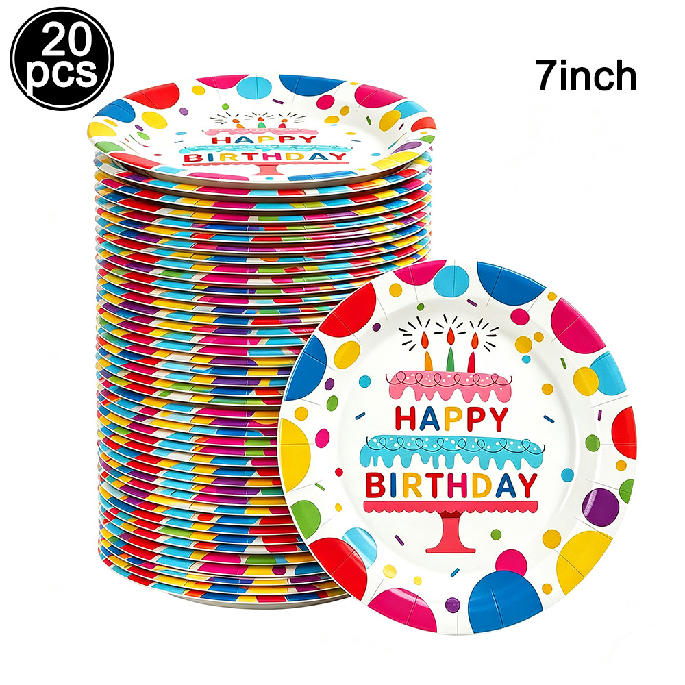 Colorful Polka Dot Happy Birth - Paper Straw Color review and price