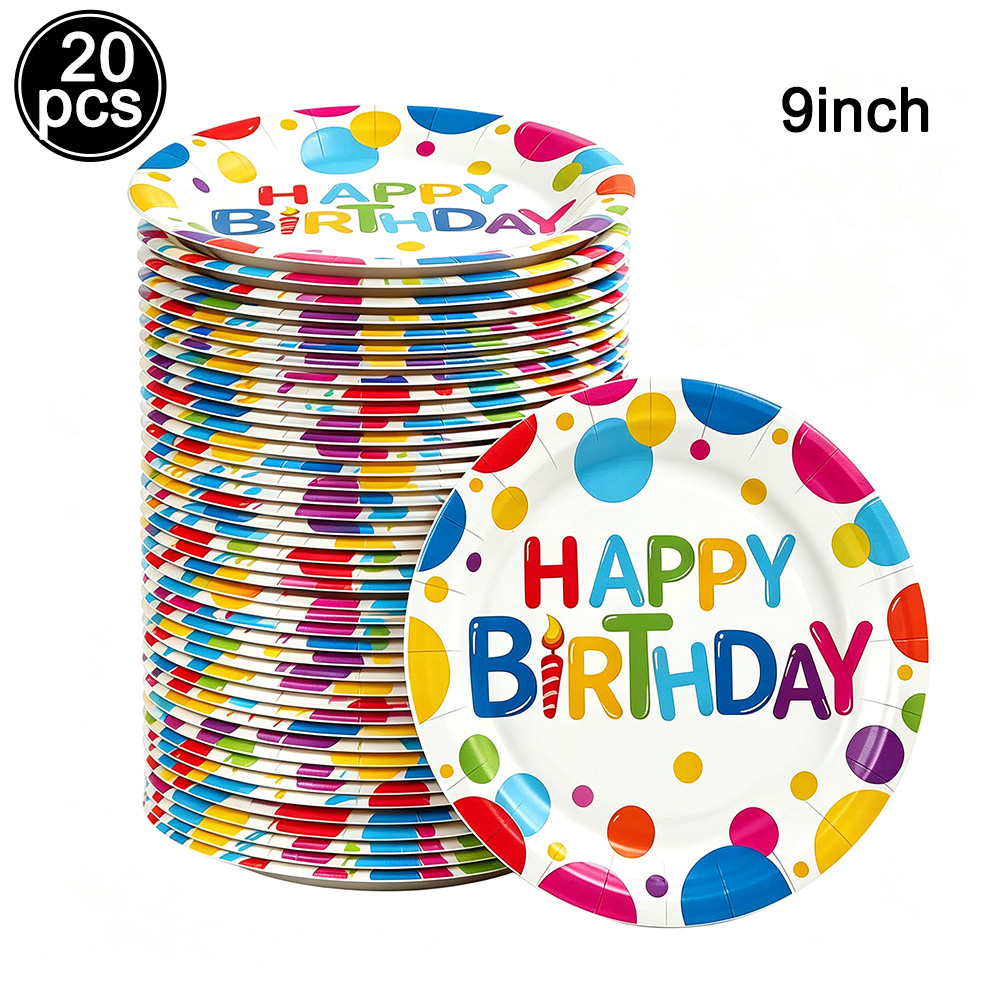 Colorful Polka Dot Happy Birth - Paper Straw Color review and price