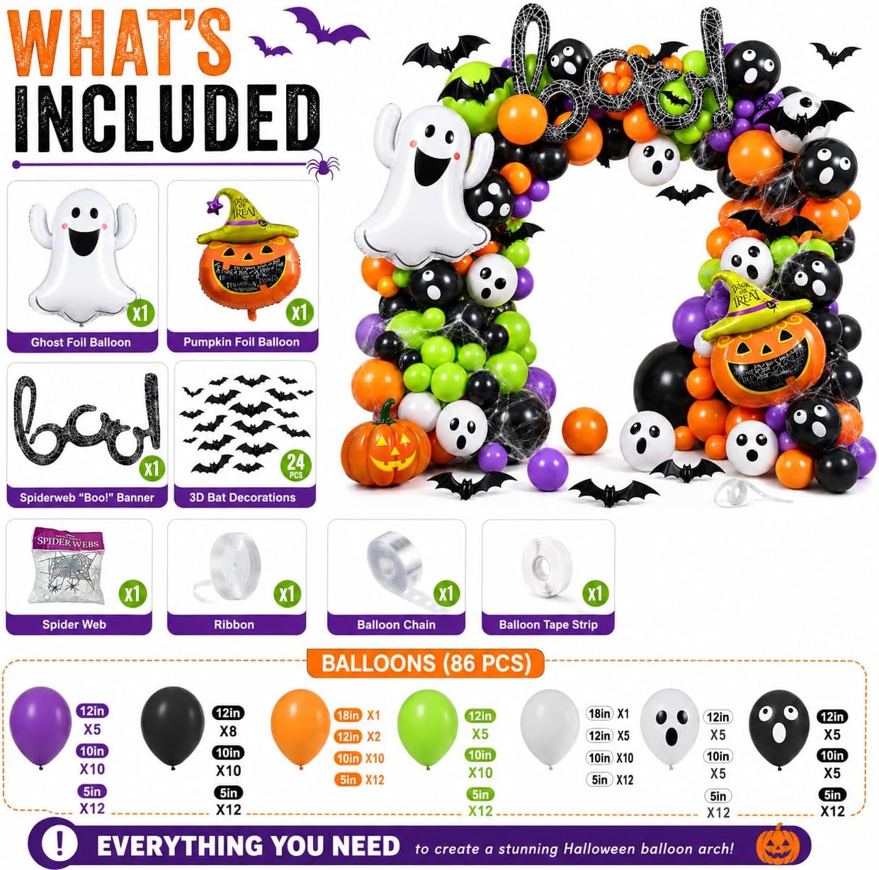 184Pcs Halloween Balloon Arch  - Balloon Arch Kit review and price
