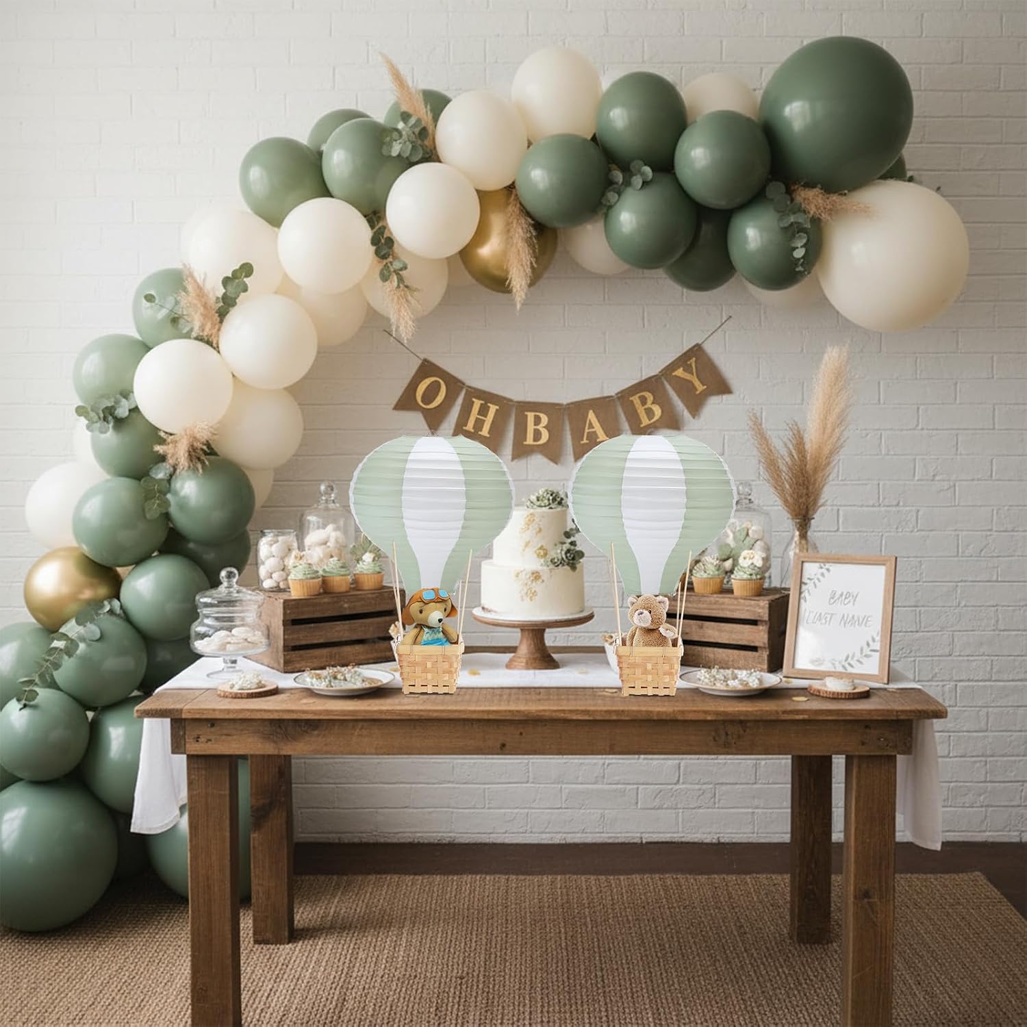 6-24PCS Sage Paper Lanterns Bi - Centerpiece Stick review and price