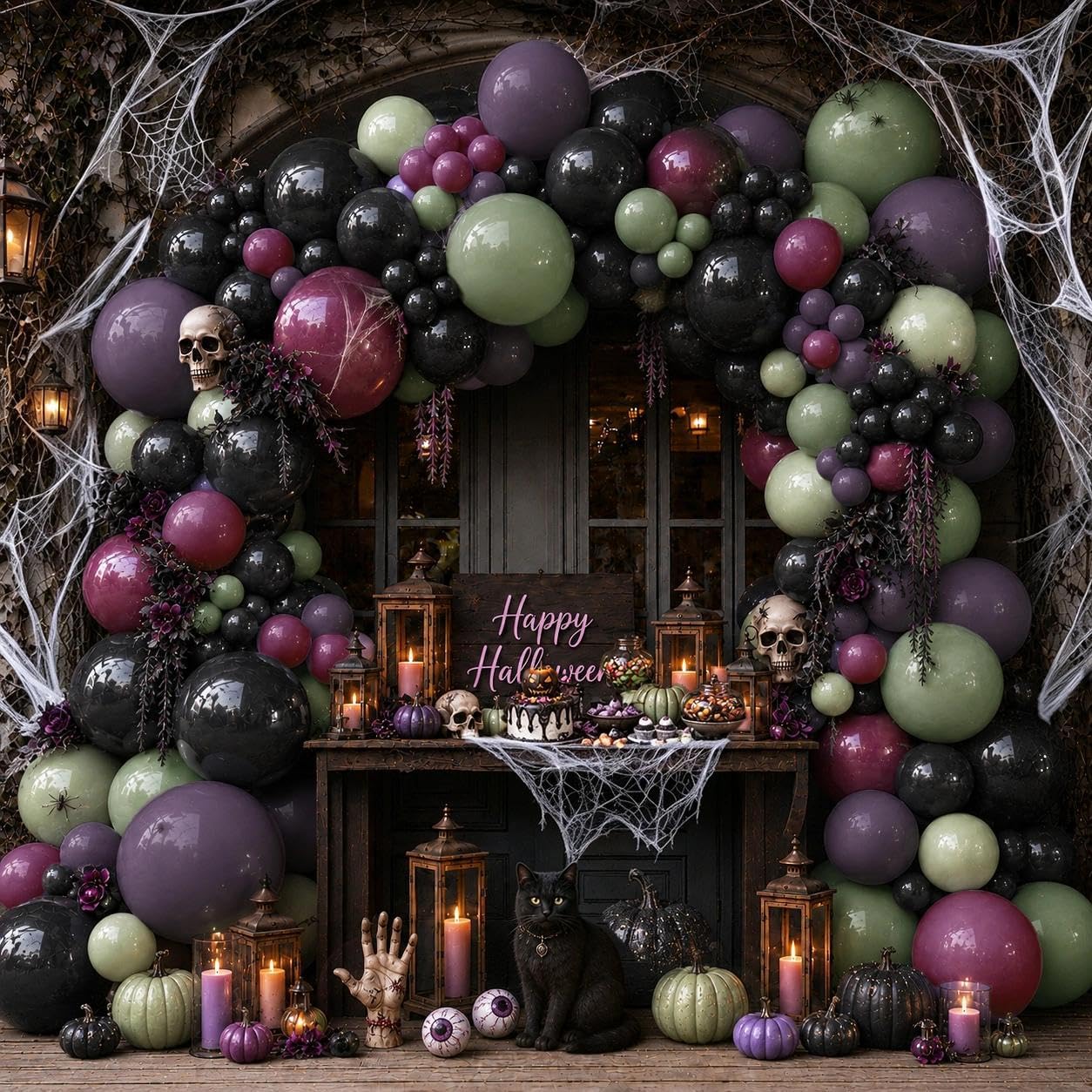 Black Purple Green Halloween S - Balloon Arch Kit review and price