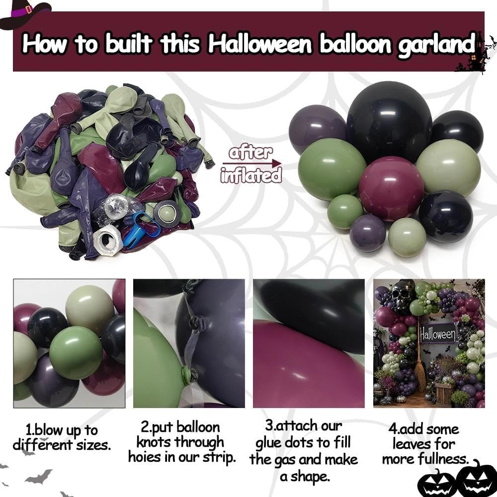 Black Purple Green Halloween S - Balloon Arch Kit review and price