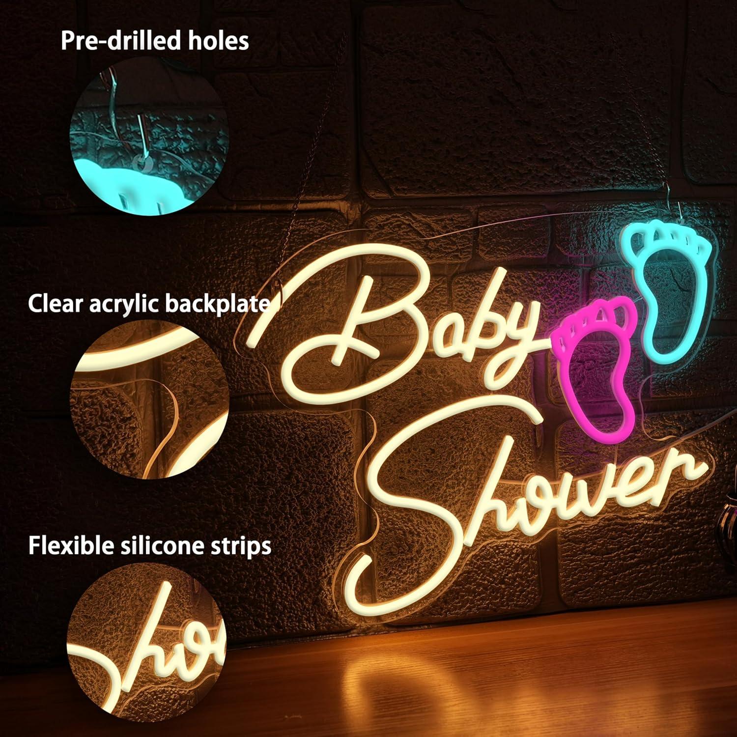 Baby Shower Neon Sign Oh Baby  - Neon Sign Party review and price