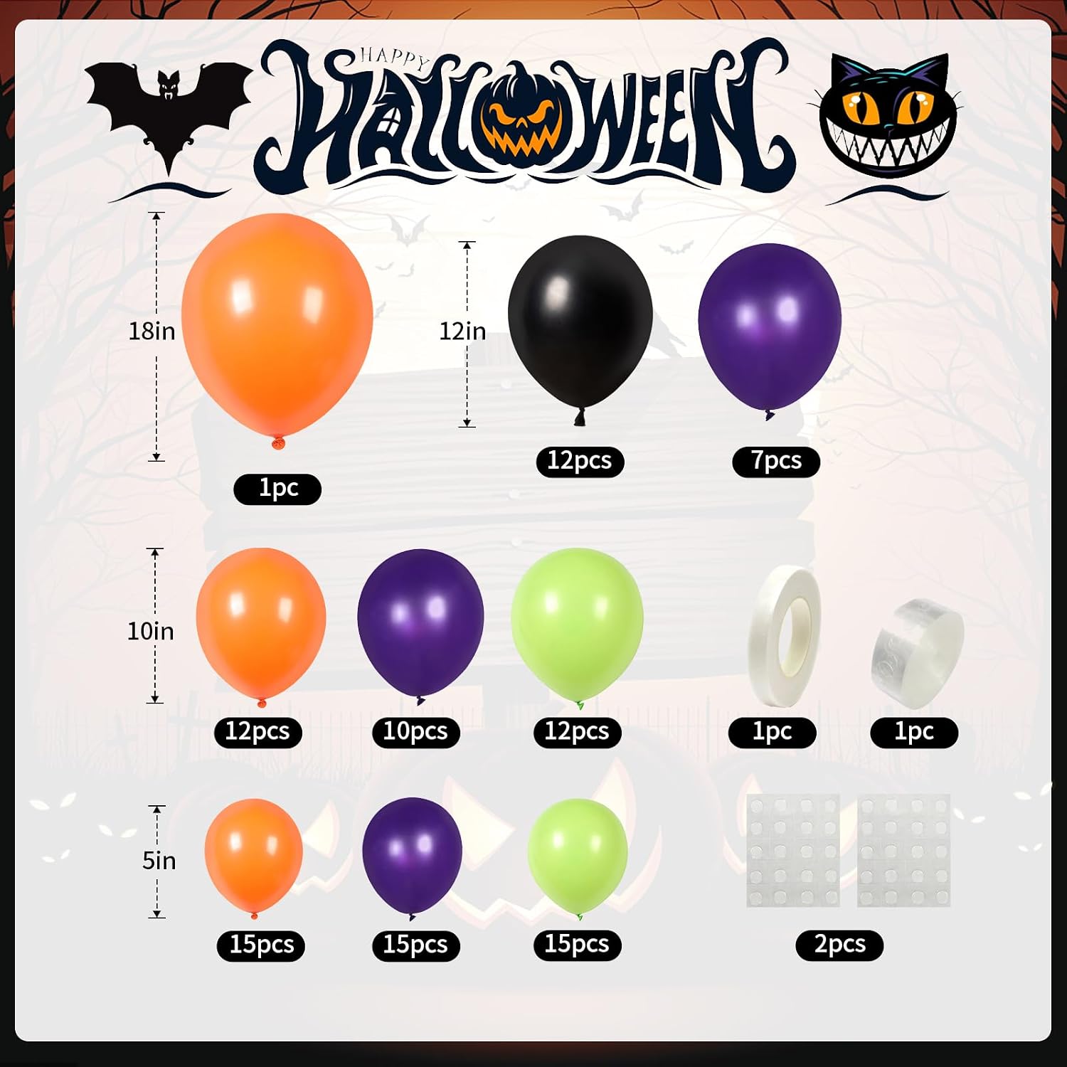Halloween Balloons Garland Arc - Balloon Arch Kit review and price