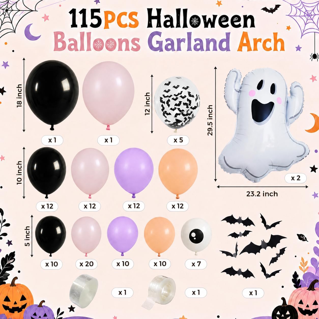 Halloween Balloons Garland Arc - Balloon Arch Kit review and price