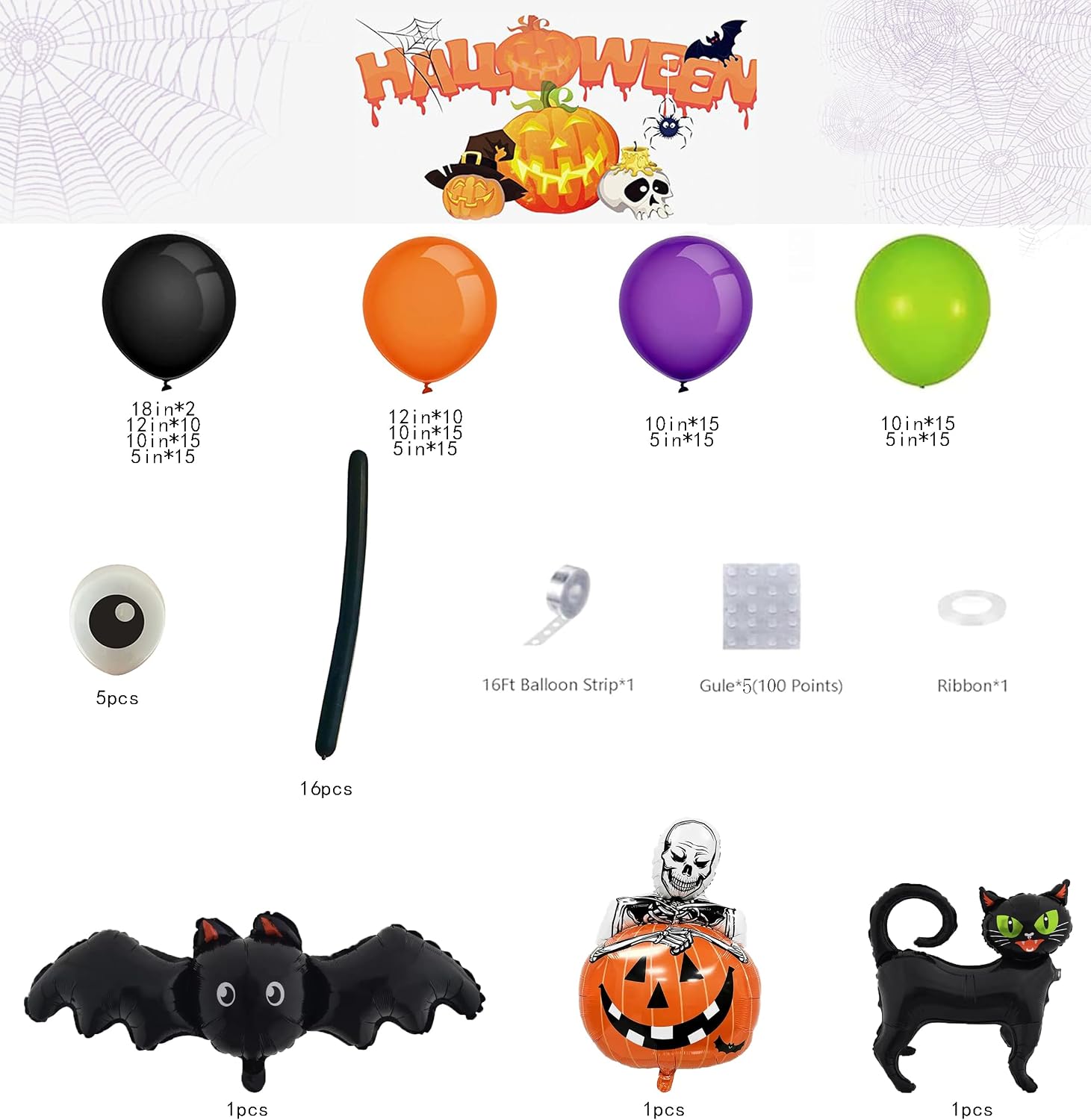 173pcs Halloween Balloon Garla - Balloon Arch Kit review and price