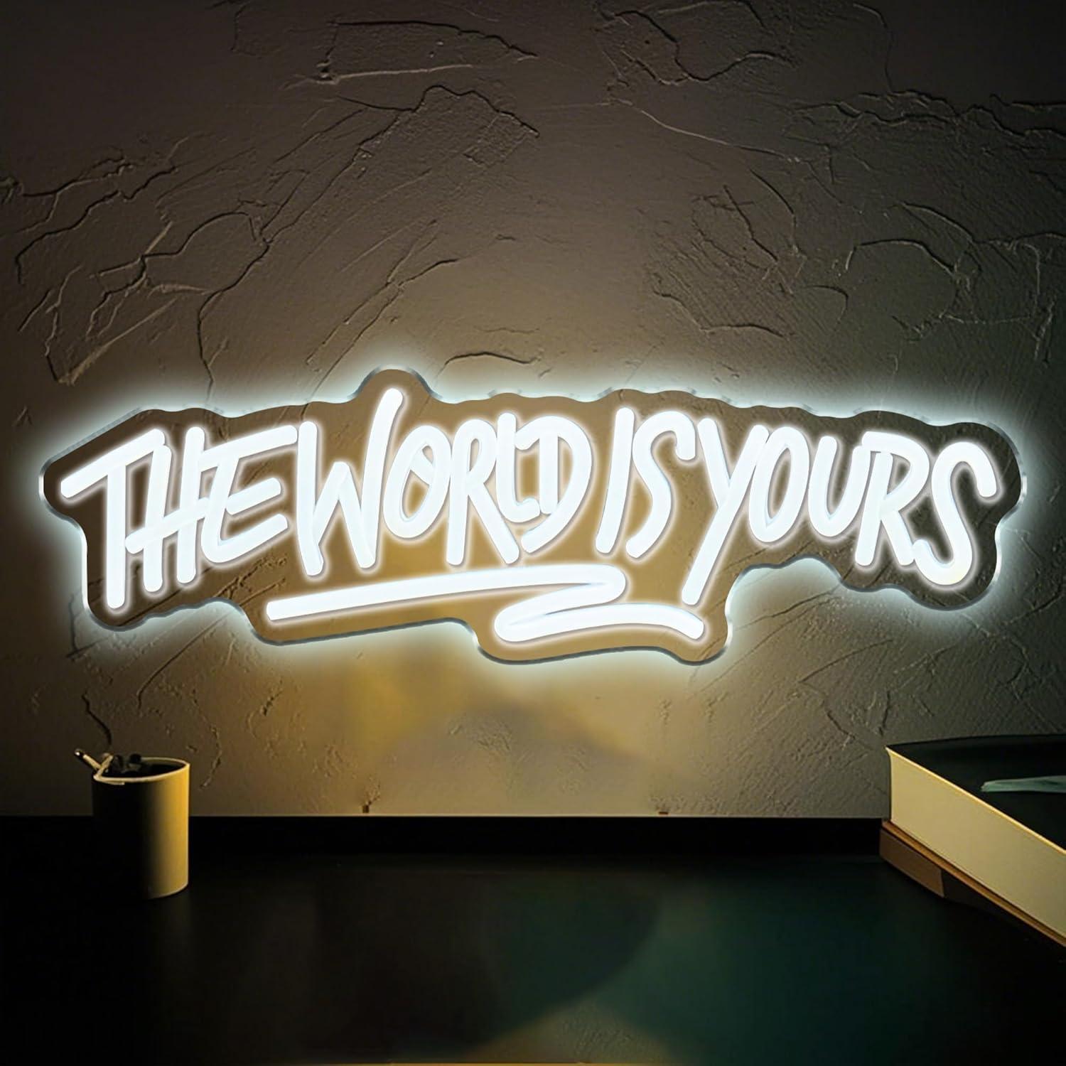 The World is Yours Neon Sign U - Neon Sign Party review and price