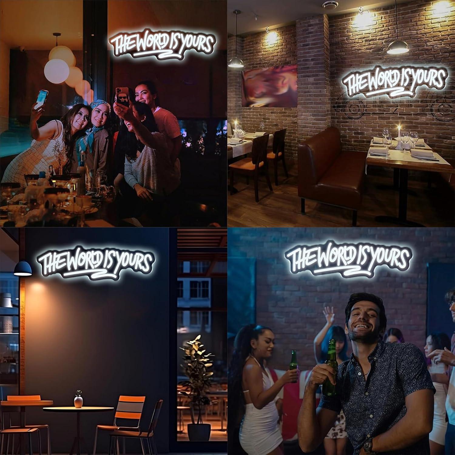 The World is Yours Neon Sign U - Neon Sign Party review and price