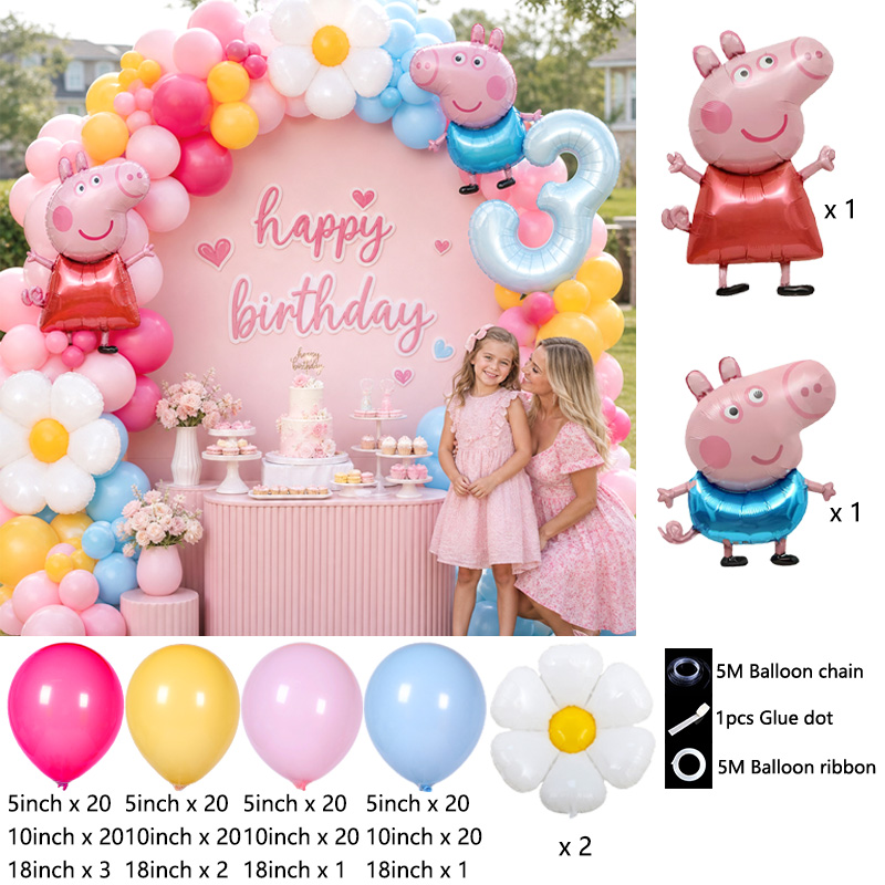 Peppa Pig Themed Balloon Arch  - Balloon Arch Kit review and price