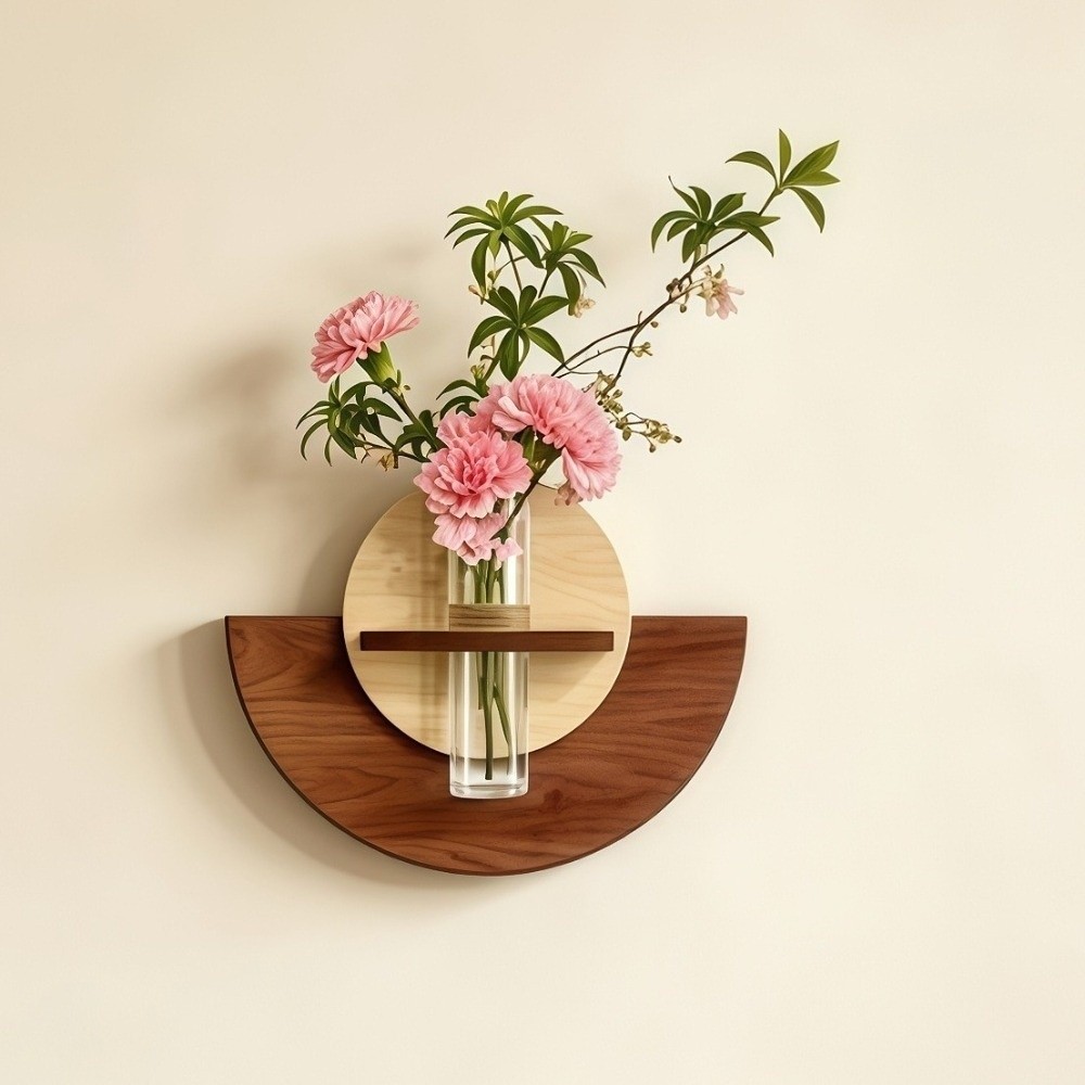 Oval Wood Wall Mount Flower Sh - Flower Wall Panel review and price