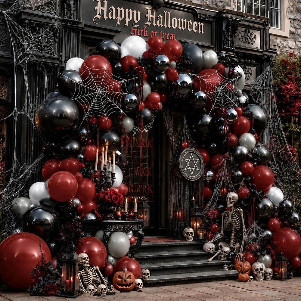 Dark Red Black Balloon Arch Ki - Balloon Arch Kit review and price