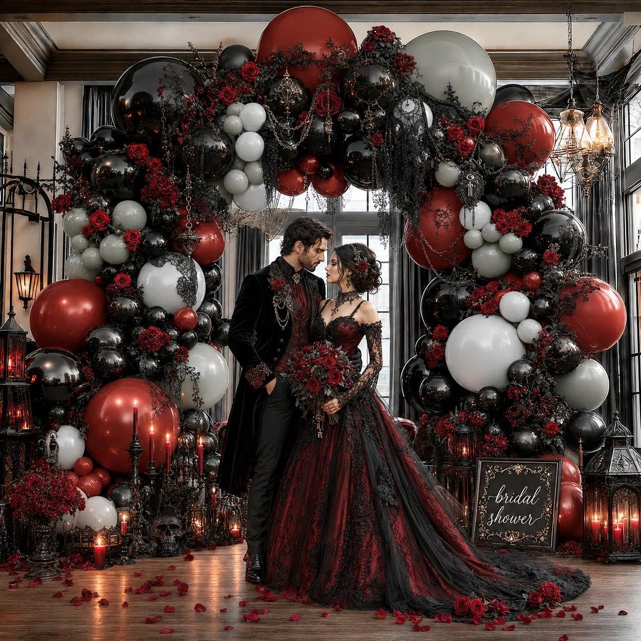 Dark Red Black Balloon Arch Ki - Balloon Arch Kit review and price