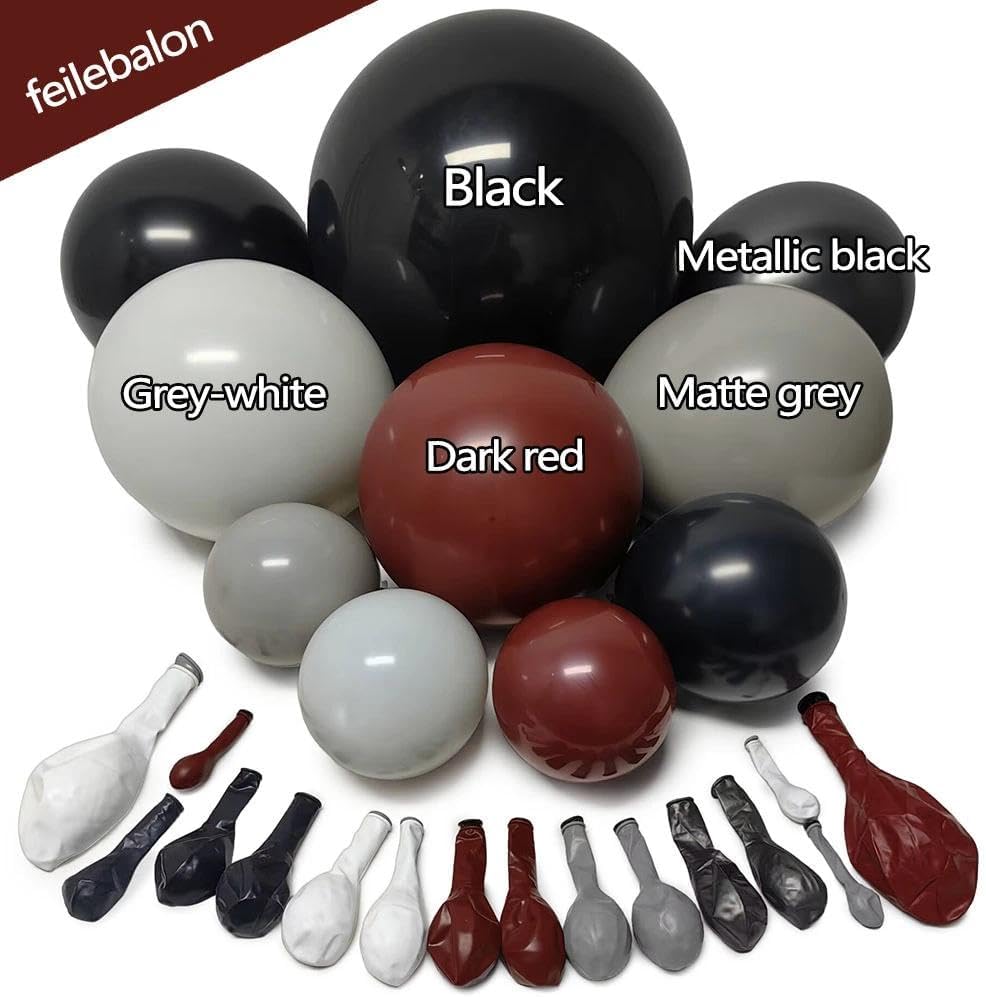 Dark Red Black Balloon Arch Ki - Balloon Arch Kit review and price