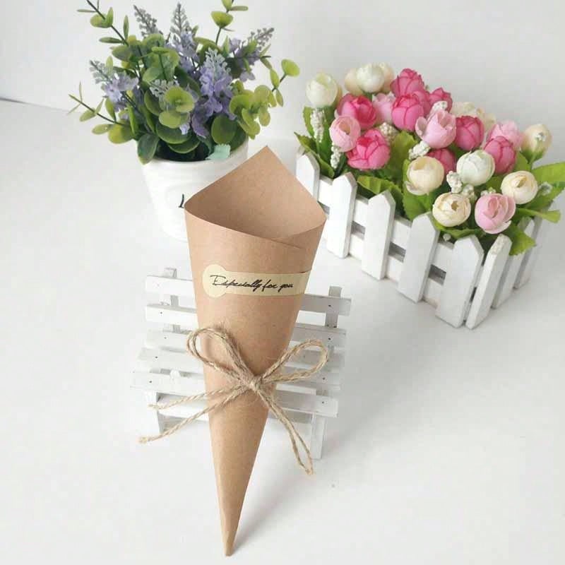 100pcs DIY Natural Kraft Paper - Cotton Candy Cone review and price